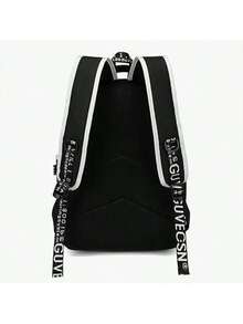 Glow In The Dark Backpack, Music Graphic Print, Suitable For High School/College Students, Large Capacity, Fashionable, Multipurpose Unisex Laptop Bag, Travel Rucksack (All Strap Patterns Random) School Backpack - Black - View 6