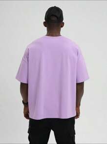 Camiseta Lisa Lilás Masculina Várias Cores Básica Lançamento 100% Algodão