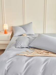 2 件/套浅灰色优质拉绒超细纤维信封枕套套装，柔软透气枕套，无填充豪华，超柔软透气，无填充物，可机洗，送给朋友和旅行的好礼物 带信封封口的冷却枕套，豪华床枕套，超柔软酒店枕头保护套，适合标准大号双人床、特大号双人床、背部学校宿舍床上用品