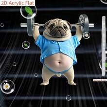 2D 亚克力平面可爱哈巴狗汽车通风口香味扩散器，亚克力汽车通风口装饰夹，配有两个香味垫，无味+随机香味，汽车清新剂，汽车内饰配件。 - 均碼 - 查看 8