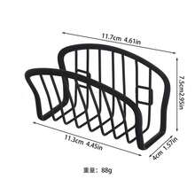 IDesign Axis Suction Cup Sponge Holder, Metal, Black, 4.5 X 2.2 X 2.2 Inch - Black - View 2