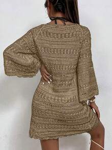 Frühlings- und Sommerferienstil Boot-Ausschnitt ärmelloses ausgeschnittenes Sonnenschutz Strandkleid