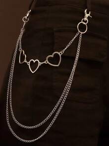 1 件多层星星装饰腰链，时尚吊坠链，朋克腰带链，适合裤子、短裤、裙子和牛仔裤 - 彩色 - 查看 9