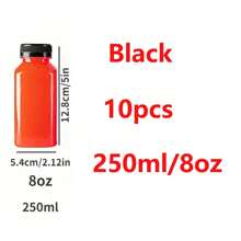 10pcs/2pcs Empty Plastic Juice Bottles With Leak-Proof Caps Clear Water Bottle,Reusable Drink Bulk Containers Easy To Fill Juice Bottling Bottle For Juicing, Smoothie, Milk Homemade Beverages,Suitable For Weddings, Gatherings, And Parties