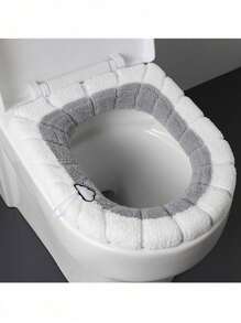 1pc Creative Pumpkin Pattern Toilet Seat , Washable Cushion, Anti-Slip Bottom For Bathroom Decor