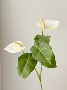 1pc/2Pcs/3pcs Artificial Flowers Anthurium Calla Lotus Decoration Room Living Room Porch Table Decoration Flowers Highly Attractive Level Interior Decoration Fake Flowers Silk Cloth Flowers Party Decoration Fake Flowers,Fake Plants