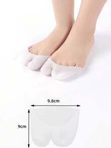زوج/زوجان من وسادة أصابع القدم السيليكونية البيضاء لمنع الاحتكاك وتوفير الراحة، تصميم قابل للتنفس لحماية أصابع الرقص من الإصابات، خالية من الروائح الكريهة، حل لرعاية القدم، وسادة قابلة للتكيف - أبيض - مشاهدة 6