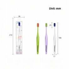 1 pieza Cepillo de dientes para adulto con cerdas suaves de color caramelo, antibacteriano, color aleatorio para decoración del baño del hogar en verano