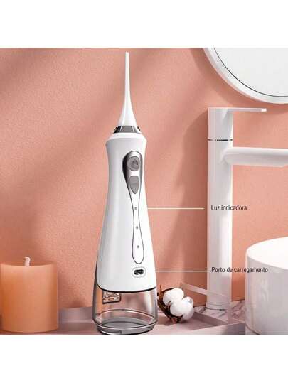 Irrigador Dental Oral Profissional Fio Dental 230ml Recarregável Portatil Utilização ortodôntica/sensível Limpeza dentária