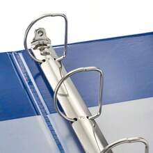 [Buy One Get One Free]Up&Up™ 1.5" 3 Ring Binder With Clear View - Deluxe Durable Design, D-Ring Style Holds 375 Sheets (More Than Round Rings), 2 Interior Pockets For Extra Storage, Snagless Lock For Smooth Page Turning, Compare To Avery® Durable™, Perfect For Organizing Documents & Creating Professional Portfolios, 4.7/5 Stars With 2430 Reviews - Blue - View 3