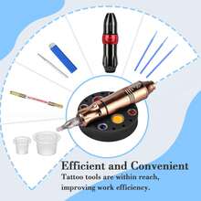 ATOMUS 1pc Round 12-Hole Silicone Lid Vertical Tattoo Ink Cup Paint Cup Tattoo Machine Pen Holder Tattoo Machine Accessory - Black - View 2