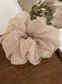 Plain Color Mesh Scrunchies, Minimalist Versatile Hair Ties