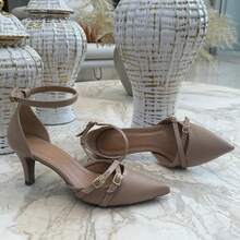7cm Heel Pump With Buckles – Elegance And Sophistication Show Show - 米色 - 查看 4