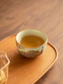 1 件/2 件仿古风格陶瓷茶杯，仿汝窑孔雀冥想杯陶瓷大师杯，适合个人使用、品茶、家庭、办公室、茶馆、接待客人、节日礼物返校