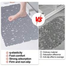 1pc PVC Hollow Letter Ellipse Water Droplets Bath Anti-Slip Mat, Bathroom Shower Room Bathtub Anti-Slip Pad, Shower Room Foot Mat, Toilet Home Shower Pad Home Bathroom Decor Fall Decor Back To School - Multicolor - View 7