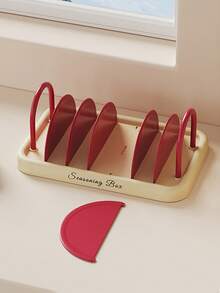 1pc Creative Kitchen Rack, Detachable, Bowl & Dish Drying Rack, Countertop Spice Rack, Sealing Clip For Snack & Condiment Bag Storage, Moisture-Proof Sealing Clip, Storage Organizer Accessories - Multicolor - View 6