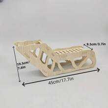 耐用木制仓鼠隐藏隧道 - 适用于仓鼠和侏儒仓鼠，易于组装，增强玩耍和探索的乐趣