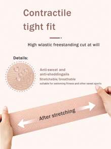 1roll Boob Tape Lift Firm Your Breasts, Nipple Cover Breathable Breast Lift Tape For A-E Cup Large Breasts!