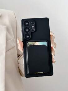 New Soft Silicone Card Holder Phone Case Compatible With Galaxy S25, S24, S24 Plus/S24+, S24 Ultra, S24 FE, S20, S21, S22, S23, And Apple 11/11 Pro/11 Pro Max