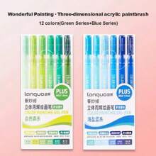 6 Colors Languo Feutre Acrylique Paint Markers Pens Stationery Acrylic Gel Pen 1.0mm For Rock Ceramic Glass Wood Drawing Writing Art School Supplies