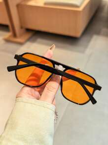 1/2/3/4/5/6pcs Sporty Outdoor Y2K Retro Driving Travel Beach Fashion Glasses For Men And Women, Summer Fashion Back To School Fashionable Preppy School Look