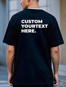 Custom Personalized Men's Sport T-Shirt, Breathable Design Your Own Printed Tee, Black Summer Loose Fit Gym Wear, Casual Style For Sports Climbing Vacation School Competition, Workout T-Shirt Gift, Performance Activewear - Black - View 3