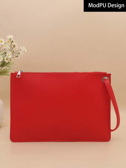 New Fashionable Solid Color Clutch Bag, Suitable For Party, Gathering, Outing, Shopping And Daily Use, Can Hold Coins, Phone, Also Suitable As Work Bag For Office Ladies, College Students And Working Women, Elegant Ladies Bag