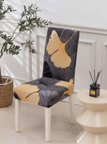 1 pezzo / 4 pz Coprisedia in tessuto di seta di latte, con stampa floreale antiscivolo e stretch, coprisediasdecorative, multicolore, adatte alla maggior parte delle sedie, 1 set / 4 set, per tutte le stagioni