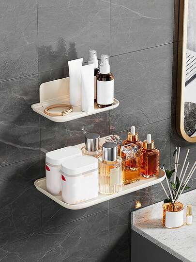 1 Pezzo Mensola salvaspazio da parete pieghevole, adatta per bagno, toilette, comodino, telefono, router WiFi, senza foratura, mensola da bagno, mensola di stoccaggio, portasciugamani, mensola da toilette, mensola da parete, articoli per la casa