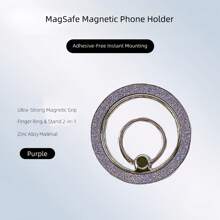 360° drehbarer Glitzer-Ring-Magnethalterung für Handys, 12-Stein Diamant, sofort an- und abnehmbar, klebefrei, Dual-Modus Griff- und Ständer-System kompatibel mit iPhone, Android Handy, Geschenk zum Geburtstag, für Familie, Freunde, Fingerring Halterung, Handygriff, Handyzubehör