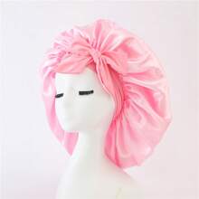 1 Piece Adjustable Satin Nightcap Strap - Soft And Comfortable Hair Cap For Men And Women, Elastic Strap Design, Comfortable Feel, Polyester Material, Perfect For Night Or Styling Back To SchoolHair Bonnet