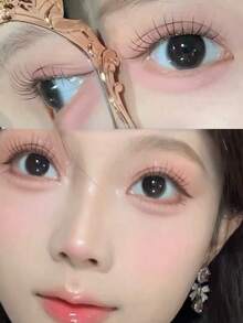 80 件/包 女士自然 C 卷假睫毛，可重复使用睫毛延长睫毛簇，睫毛簇，单根睫毛，睫毛，假睫毛