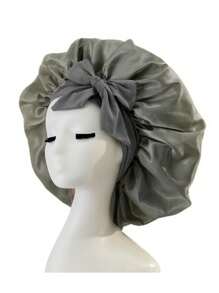 1 Piece Adjustable Satin Nightcap Strap - Soft And Comfortable Hair Cap For Men And Women, Elastic Strap Design, Comfortable Feel, Polyester Material, Perfect For Night Or Styling Back To SchoolHair Bonnet