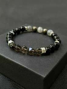 1pc Men's Bracelet Courage And Confidence Anxiety Bracelet Natural Real Crystal Gemstone Jewelry - Bracelet - View 6