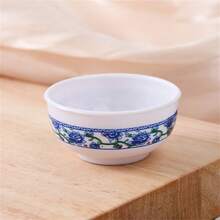 5pcs/10pcs Mini Porcelain-Patterned Bowls, Realistic Miniature Plates Containers - Multicolor - View 4