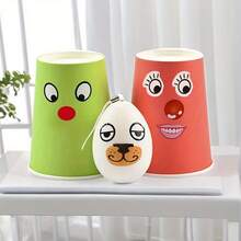 1pc Black & White Eye Stickers Roll - Self-Adhesive Labels For DIY Crafts, Handmade Projects, And Home Easter Decorations - Multicolor - View 9