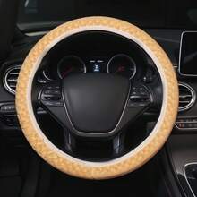 1PC Short Plush Car Steering Wheel Cover With A Little Plush Without Inner Ring Elastic Band - 38cm Universal - View 1