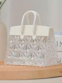 1 件水晶手提包小夜灯 - 带暖光的浪漫露营灯，防水户外装饰，适合生日情人节礼物，独特的钱包形情绪灯，适合女性女友（便携式和礼品准备） - 查看 6