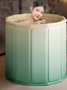 Portable Oversized Foldable Bathtub - Adult Inflatable Spa And Hot Tub, Small Space Compact Shower And Soaking Tub, No Electricity, Bathroom And Outdoor Bathroom Solution Back To School