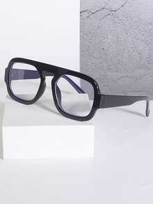 1pc Super Oversized Frame Fashion Glasses, Black Fashion Glasses For Beach, Travel, Driving, Street Wear For Summer Beach Vacation,Outdoor,Travel - Multicolor - View 26