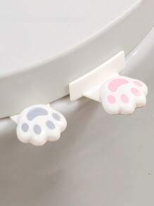 1pc Adorable Cat Paw Toilet Seat Cover Lifter, Touchless Toilet Lid, Flip Cover Handle Raiser, Bathroom Accessory