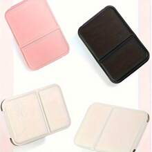 1pc Portable Compact Makeup Mirror, Solid Color, Minimalist, Foldable, Cute Pocket Size