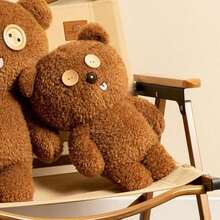 Miniso Bob+Tim 系列，Tim 娃娃基础版：舒适拥抱，7.4*11.8*4.7 英寸，柔软舒适，完美礼物（1 件） - 棕色 - 查看 3