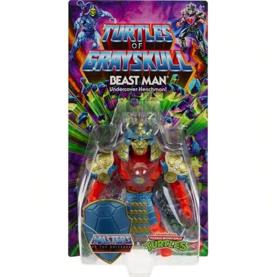 Teenage Mutant Ninja Turtles Mattel -   - Turtles Of Grayskull - Beast Man Action Figure (He-Man, MOTU) (TMNT)  [COLLECTABLES] Action Figure, Figure, Collectible - Multicolor - View 1