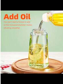 1 Chai đựng dầu 16,5oz cho nhà bếp - Bình đựng dầu ô liu và bình xịt dầu 2 trong 1 - Chai dầu ô liu 470ml - Bình xịt dầu để nấu ăn, nhà bếp nhà hàng, salad, tiệc nướng - Nhiều màu - Xem 7