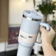 40oz Water Cup, The Best Choice For Giving Love Gifts, Sports Travel Water Cup, Specially Designed For Hot And Cold Drinks - Sương mù - Xem 3
