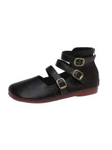 Nuevos zapatos tipo "Mary Jane" de nicho suaves, con puntera redonda en estilo retro, dulce y cómodo, zapatos planos tipo slip-on, aptos para madres