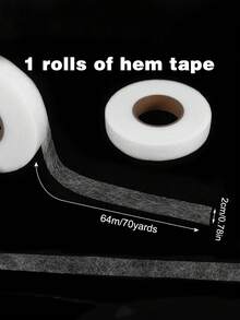 27~420 yardas Cinta adhesiva de entretela no tejida de doble cara para planchar, cinta para bajar el dobladillo, reparar pantalones, sombreros, ropa, herramienta de costura DIY (1/1.5/2/3cm) - Multicolor - Ver 13