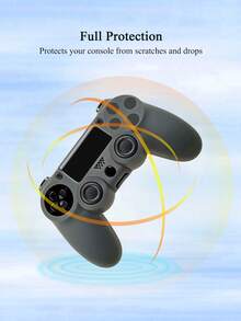 1 个 PS4 控制器硅胶保护套，防滑/防刮/防尘游戏外壳，柔软亲肤质地，提升游戏体验 - 彩色 - 查看 8