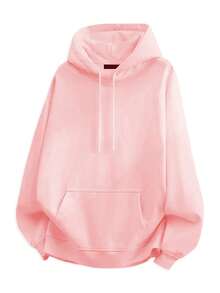 Blueplus Men's Solid Hoodies - Casual Loose Fit Drawstring Hooded Sweatshirt With Side Pockets, Men's Casual Sportswear And Loungewear - Great Gift For Everyday Use